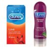 Durex Love Sex Condom 12 pack & Durex Play Lubricant Gel massage 2in1 200 ml Combo pack 2 pcs