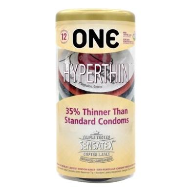 One Hyperthin Thinner Than Standard Condoms _12Pcs