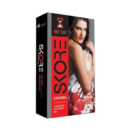 Skore NOT OUT Climax Delay With Raised Dots Condoms -10pcs