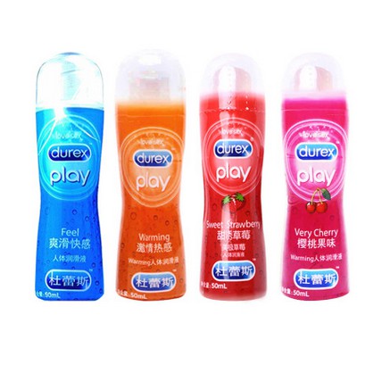 Durex Play & Durex warming & Durex strawberry & Durex very cherry lubricant gel 50ml 4 pcs Combo pack