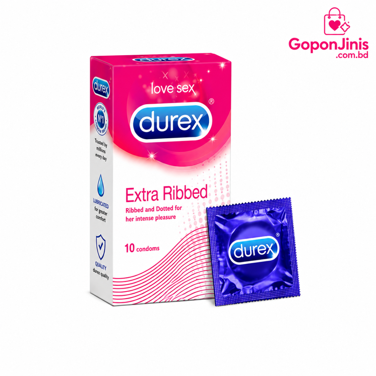 Durex Extra Ribbed Condom