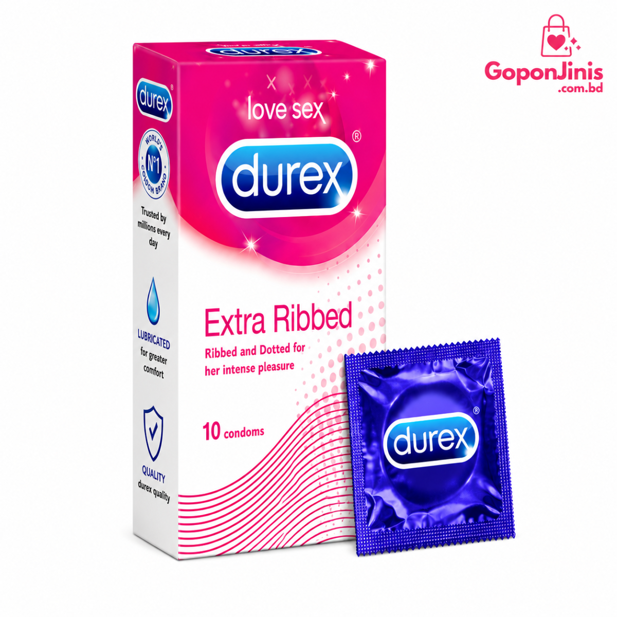 Durex Extra Ribbed Condom