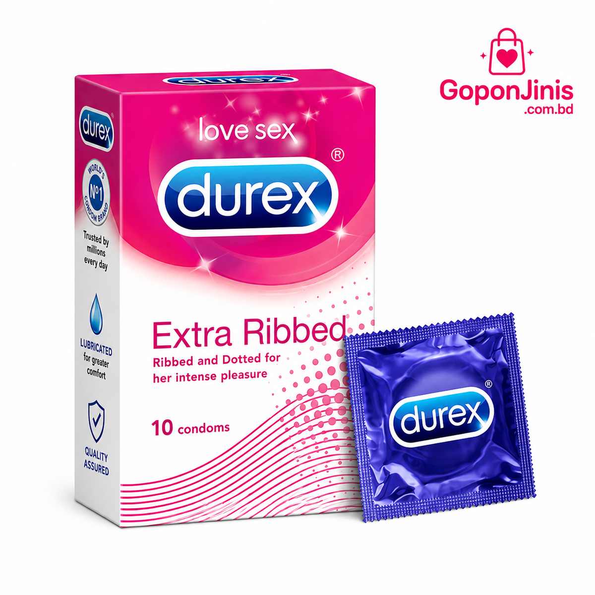 Durex Extra Ribbed Condom