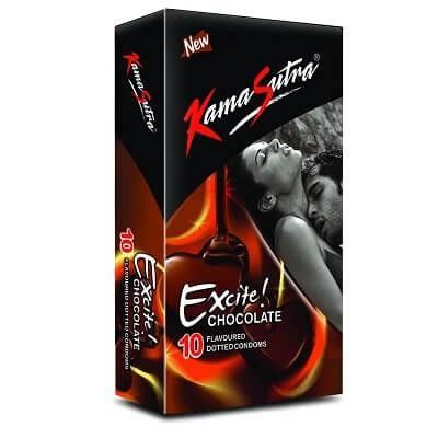 Kamasutra Excite Chocolate Flavored condoms - 10's Pack