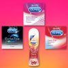 Durex Pleasure Combo - Condoms [Extra Thin, Extra Ribbed, Extra Time] - 3 units each & Durex Play Cheeky Cherry Pleasure Gel 50 ml