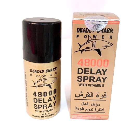 deadly shark 48000 delay spray