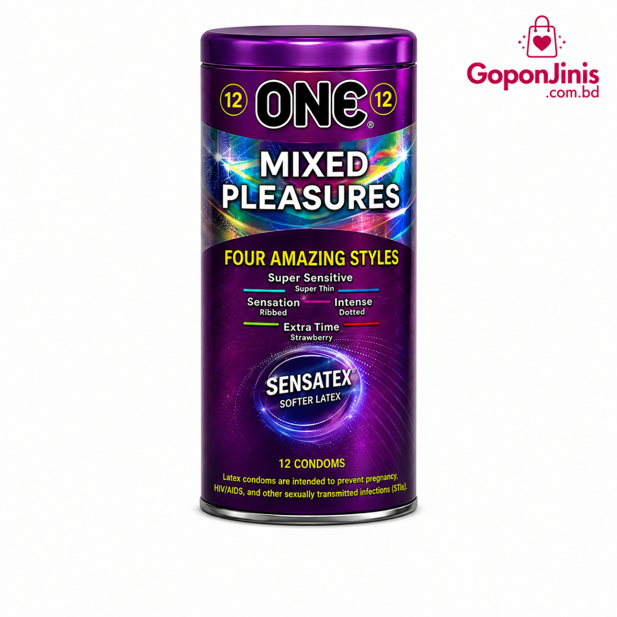ONE Mixed Pleasures Four Amazing Styles Condom