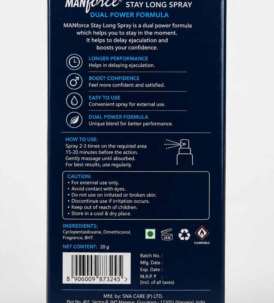 Manforce Staylong Delay Spray