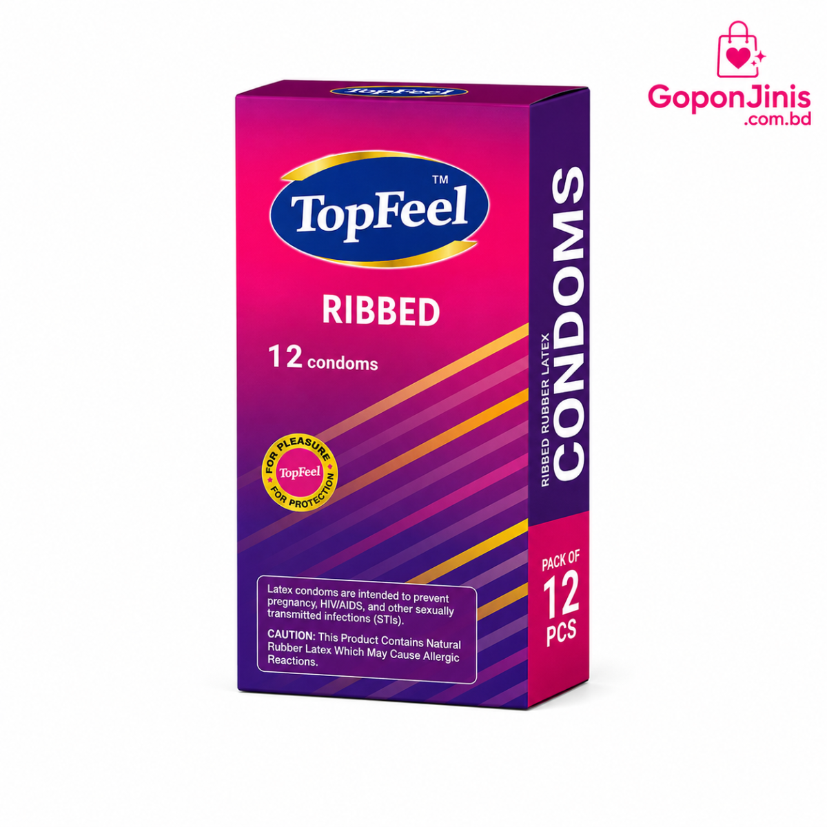 Top Feel Ribbed Condom